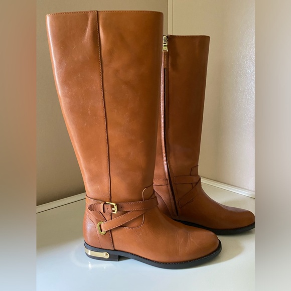 Ralph Lauren Jakayla Womens Burnished Leather Riding Boots Polo Tan Size 6 - Picture 9 of 15